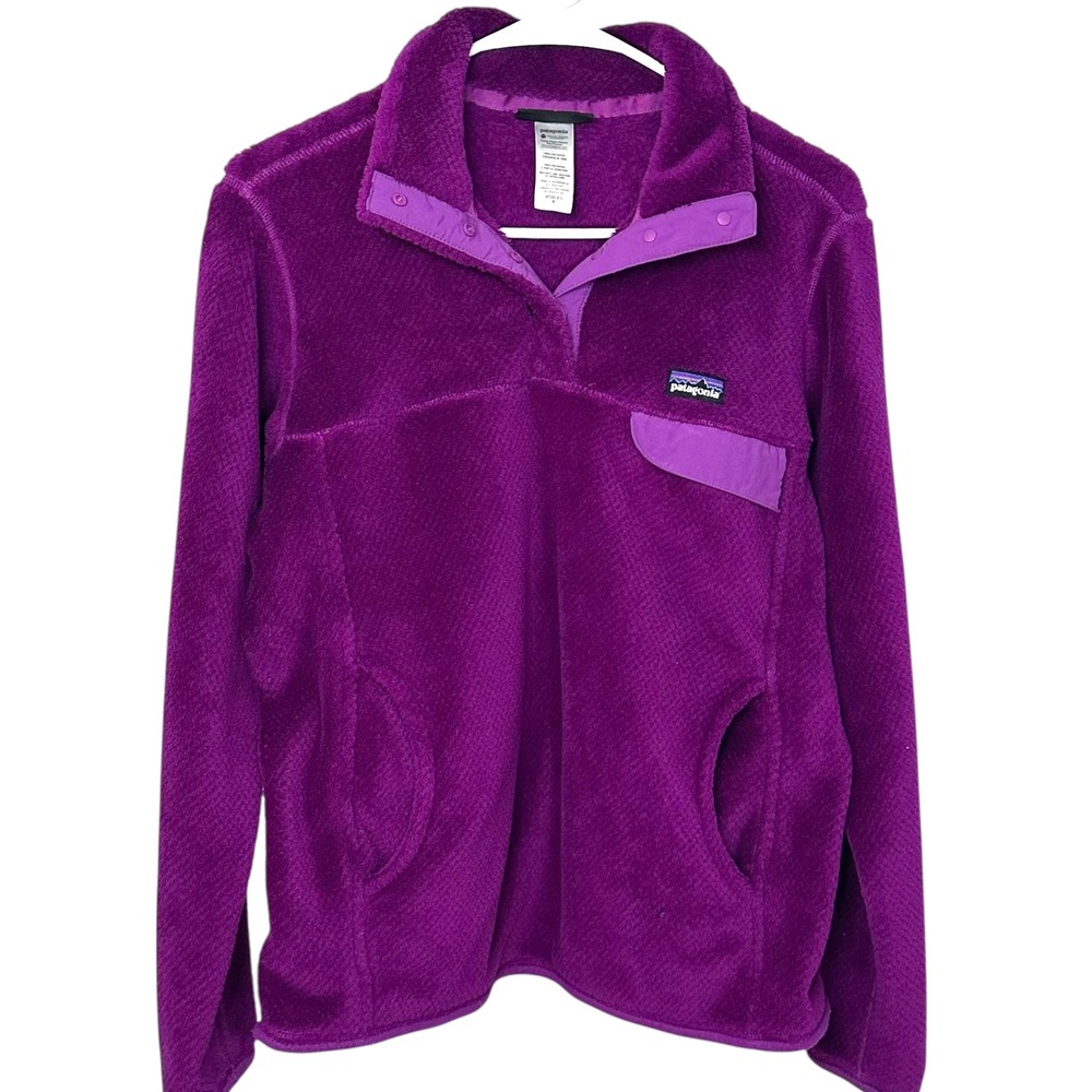 Patagonia Re-Tool Snap-T Magenta Purple Fleece Pullover Jacket Women's Small